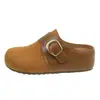 Zapatillas de otoño 2026 Radmuller para mujer, hermosas, de cuero, con hebilla, de un solo paso para aumentar altura, de punta cerrada, con suela gruesa