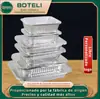 Caja Desechable de Papel de Aluminio de Grado Alimenticio Para Barbacoa Empaque para Llevar a Casa Molde para Hornear Pescado Contenedor de Papel de Aluminio Venta al por Mayor