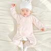 Ropa para Bebé Recién Nacido para Primavera y Otoño, Algodón Puro, 0-3 Meses, Capa Base, Ropa de Otoño Estilo Monje, Conjunto de Dos Piezas, Ropa Interior para Bebé