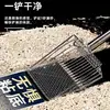 Pá para Areia de Gato com Furos Finos, Pá Grande de Aço Inoxidável para Fezes de Gato, Ferramenta de Limpeza para Areia de Gato Mineral