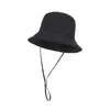 Gorro acolchado cálido de otoño e invierno para mujer, sombrero de pescador a prueba de viento y frío con protección para las orejas, sombrero tipo cubo versátil de moda europea y americana para circunferencia de cabeza grande