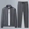 Trajes Deportivos para Hombres de Mediana Edad y Mayores para Primavera y Otoño Nuevos Trajes Deportivos Casuales para Hombres en Primavera y Otoño Trajes para Papá Conjunto de Dos Piezas