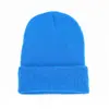 Comércio Transfronteiriço Chapéu Casual de Inverno para Esqui em Acrílico Puro Chapéu Tricotado de Camada Dupla Chapéu Beanie Sem Aba Chapéu Quente de Inverno