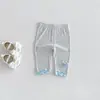 Novo Top de Tricô Patchwork com Bolinhas Doces de Verão Dianxi para Bebês e Crianças Pequenas, Calça Legging Color Block com Coração 3D para Bebê