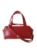 Bolso Boston de Cuero con Asa de Bolos, Moda Nueva, Diseño de Nicho, Bolso Cruzado Casual y Versátil