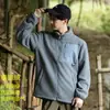 Jaqueta de Lã Masculina Outono e Inverno Marca da Moda Masculina Outdoor Casual Forrada de Lã Quente Casal Algodão Agasalho Jaqueta Masculina Top