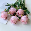 Flor de rosa flor arreglo de flores artificiales ramo de flores secas sala de estar mesa de comedor decoración eterna flor adorno de flor biónica