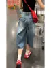 Jeans de trabajo de pierna ancha para mujer, estilo retro americano cuidadosamente seleccionados, modelo de verano delgado, nuevo estilo 2026, pantalones rectos cropped holgados y adelgazantes