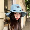 Sombrero de Pescador Patchwork de Mezclilla para Mujer, Moda Casual de Primavera y Verano Sombrero para el Sol para Hombre, Sombrero de Amplia Ala para Protección Solar para Senderismo al Aire Libre Camping