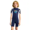 Traje de Buceo Kidsren de 1.5 mm para Niños, Traje de Baño de una Pieza de Manga Corta para Niños Medianos y Grandes, Cálido y Protector Solar, Traje para Medusas para Snorkel y Surf