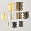 Bisagras Pequeñas Mini, Bisagras de 1 pulgada para Gabinete Caja de Madera, Bisagras Pequeñas para Manualidades, Bisagras de Encaje de Mariposa, Bisagras Pequeñas de Oro Imitación