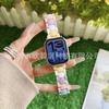 Adequado para Apple Iwatch9 Watch Applewatch Acrílico Colorido Cintura Fina Cor Doce Pulseira Arco-Íris