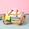 Bolsa de viaje dopamina de color contrastante, bolso de mano de gran capacidad para viajes cortos, bolsa de almacenamiento de equipaje para mujer, bolsa para estudiantes de yoga, deportes y fitness