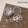 Acessórios de Lantejoulas para Nail Art Tendência Novo Brilhante Estilo Japonês Prata e Dourado Coração e Estrela Adesivos de Decoração para Unhas