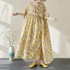 Comercio exterior transfronterizo nuevo verano artístico retro talla grande chica rellenita talla grande vestido de manga corta estampado falda de gran vuelo