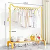 Perchero de pie para uso en dormitorio, almacenamiento para colgar ropa en casa, tendedero y perchero simple, colgador de ropa plegable para interiores, venta al por mayor