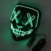 Máscara luminosa de Halloween cara en V vendetta máscara de horror led mascarada accesorios para animar máscara de mueca EL