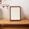 Marco de Fotos Redondeado de Madera Maciza con Ensamblaje de Caja y Espiga Personalizado del Fabricante Original, Imán para Nevera tipo Polaroid, Regalo de Vacaciones, Marco para Exhibición de Caligrafía