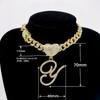 Nuevo aleación hipster 26 letras inglesas diamante colgante de amor diseño original cadena cubana estilo hip hop transfronterizo
