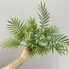 Plantas verdes artificiales, helecho esparrago, palma areca, decoración de micro paisajismo, adornos en maceta, hojas decorativas de planta falsa para el hogar