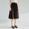 26 Nueva Falda de Línea A Plisada Adelgazante de Corte Holgado Otoño/Invierno, Falda Versátil de Longitud Media Chic Casual 29370