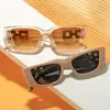 Nuevas Gafas de Sol de Calle de Alto Nivel Europeas y Americanas, Estilo Callejero, Cadena de Diamantes Hueca, Montura Cuadrada, Adelgazantes para Mujer, Modernas y a la Moda, Anti-UV