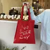 Bolsa de Lona para Mujer 2025 Nuevo Estilo Bolsa de Gran Capacidad Casual Versátil Estilo Coreano Ins Bolso Tote de Lona para Hombro