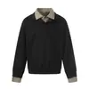 Camisa Polo de Bloques de Color a Cuadros Patchwork Estilo Retro Americano Rumei, Dos Piezas Falsas para Hombre, Suéter Casual de Primavera Estilo Pareja