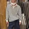 Sudadera con Media Cremallera a Rayas Estilo Retro Americano para Hombre, Temporada de Primavera y Otoño, Marca de Moda, Cuello Alto, Estilo Coreano, Holgada, Manga Larga