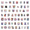 60 Adesivos Fofos de Gatinho Arco-Íris Estilo Ins de Alto Valor para DIY Criativo Cartão Traseiro de Celular Caneca Mala