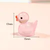 Brinquedos Infantis Luminosos Artesanato em Resina Desenho Animado Pato Colorido Criativo Decorações Amigas do Ambiente para Quarto Infantil
