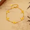 Pulseira Cinco Borboletas Feminina Moda Novo Estilo Chinês 2025 Novo Design Voador Acessórios de Mão como um Presente para Sua Namorada
