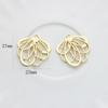 Versión coreana de colgante de flor hueca de aleación que combina con todo, accesorios de colgante, material para accesorios de joyería DIY, aretes