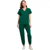 Bordado de Ropa de Trabajo Personalizada Tela de Poliéster-Spandex Impresión Uniformes de Enfermera Hospital General Ropa para Lavar a Mano Efecto de Lotes Pequeños Dibujos