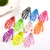 Accesorios para el Cabello Transfronterizos Certificado Rohs Ecológico Pasador Nuevo de Cristal Luminoso Transparente de Hueso de Mano Accesorios de Halloween