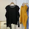 Camiseta Larga de Manga Larga para Mujer Estilo Coreano 2026 con Mangas de Corte Único, Top Interior Rasgado de Principios de Otoño, Camiseta Base