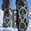 Garras de gelo para exterior, cobre-sapatos antiderrapante TPE transfronteiriço, crampons de neve, equipamento de montanhismo e escalada em rocha, pontas de gelo para sapatos de adulto