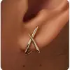 Brincos de Diamante Cruzado Moda Transfronteiriça Europeia e Americana Versátil Feminino Novo Cubo Elegante Tendência