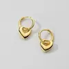 Pendientes de Plata de Ley S925 con Forma de Corazón con Diseño Estilo Ins y Elegante Diseño en Forma de Corazón para Mujer M03395