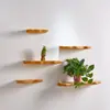 Estante Decorativo de Pared de Madera Maciza de Ciprés de Una Palabra, Estante Divisor para Colgar en la Pared, Estantería para Libros, Estante de Exhibición en la Pared de la Sala de Estar, Estante de Almacenamiento