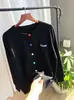 Nuevo cárdigan de punto abotonado de estilo coreano y universitario en colores vivos para mujer, con diseño único y bordado de cachorro, para otoño e invierno