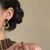 Pendientes de Botón Colgantes de Resina con Diamantes Estilo Retro Maillard para Commuting con Temperamento Joyería para Orejas de Lujo Ligero y de Gama Alta para Mujeres