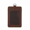 Porta-Crachá de Identificação de PU Porta-Cartão Capa para Cartão Documento Cordão de Funcionário Cordão de Estudante Crachá Escolar Negócios Atacado