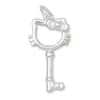 Prata Esterlina S925 Finamente Trabalhada Banhada a Ouro Fofo Desenho Animado Gatinho Gato Pingente de Chave DIY Pingente para Corrente de Clavícula Joia de Gato em Prata