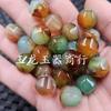 Ágata pavo real cuentas de seis lados jade cuentas sueltas ágata verde púrpura cuentas multifacéticas Passepartout accesorios para pulsera collar