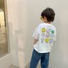 Camiseta de manga corta para niños, para hombre y mujer, de algodón, transpirable y absorbente del sudor, de verano, nueva camiseta de media manga para bebés.