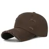 Gorra de Béisbol con Visera Curva, Estilo K, Color Puro, Agujeros Desgastados, Pico, para Mujer, Moda Primavera y Verano, Versátil, Calle, Personalizable
