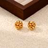 Brincos de Bolas Trançadas Luxo Acessível High-End Nicho Elegante Moda Exquisito Retrô Versátil Agulha de Prata S925 Joias