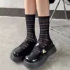 Calcetines blancos de media pantorrilla estilo japonés para mujer, de malla transpirable, sencillos, dulces, amor, jk, calcetines de pantorrilla, verano, delgados, ins, moda