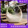 Nova bolsa de ombro feminina estilo coreano, bolsa de axila em formato de meia-lua, bolsa de ombro em jeans, bolsa transversal casual, personalizável